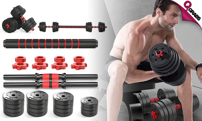 Home Gym: 40kg Dumbbell/Barbell Set!